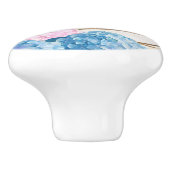 アジサイ&金ゴールドエレガントフローラシック春カスタム セラミックノブ (側面)