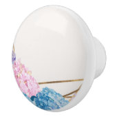 アジサイ&金ゴールドエレガントフローラシック春カスタム セラミックノブ (右)