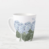 アジサイ 青い花 カフェラテマグ (左アングル)