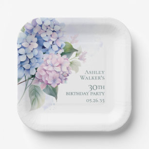 アジサイ 30歳の誕生日 ペーパープレート