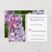 アジサイRSVPカード 出欠カード (正面/裏面)