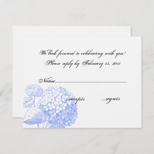 アジサイRSVP 出欠カード (正面/裏面)
