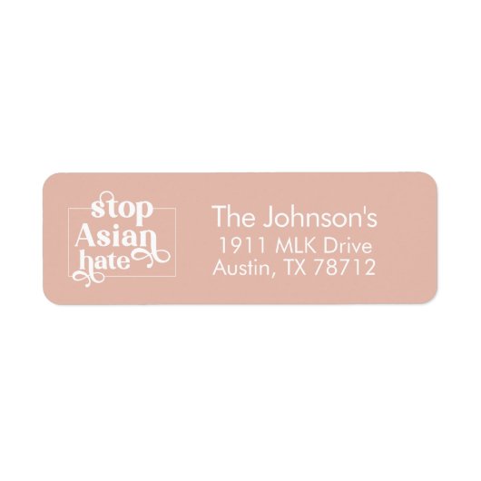 アジストップア嫌いの差出人住所ラベル ラベル (正面)