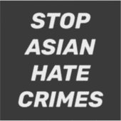 アジストップア嫌い犯罪、白黒シール シール (正面)