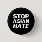アジストップア嫌い、白黒ボタン 缶バッジ (正面)