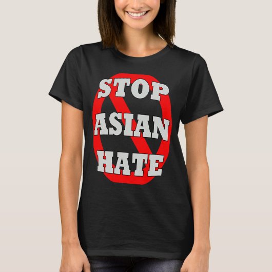 アジストップアAAPI憎悪サポートAsian American Positi Tシャツ (正面)