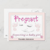 アジソンを身ごもった 案内ポストカード (正面/裏面)