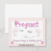 アジソンを身ごもった 案内状 (正面/裏面)