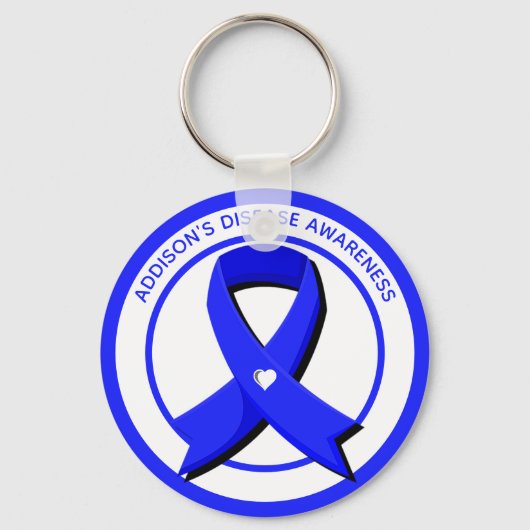 アジソン病認識度ハート キーホルダー (正面)