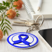 アジソン病認識度ハート キーホルダー (側面)