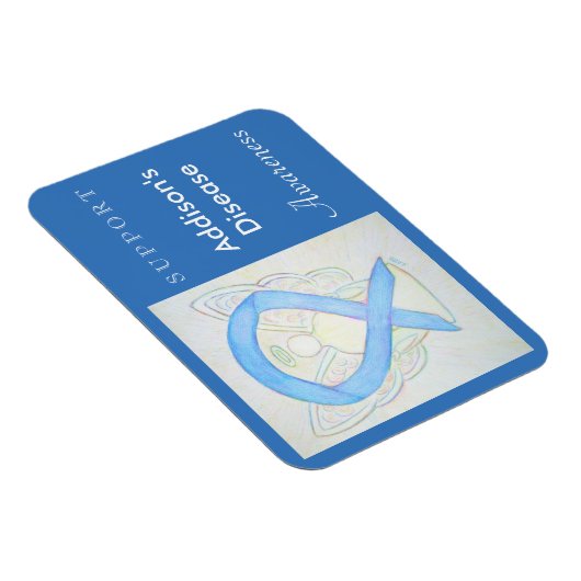 アジソン病認識度リボンエンジェルマグネット マグネット (右側)