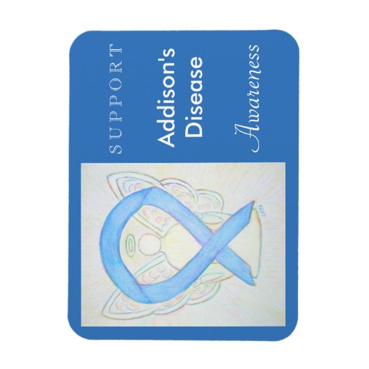 アジソン病認識度リボンエンジェルマグネット マグネット (縦)