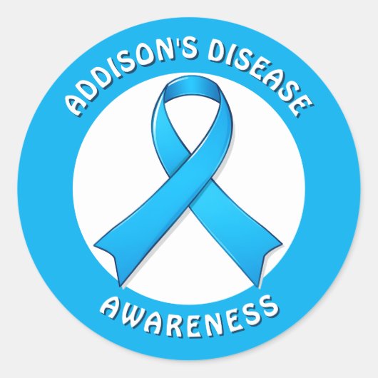 アジソン病認識度リボン ラウンドシール (正面)