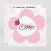 「アジソン」1歳の誕生日招待状 招待状 (正面/裏面)