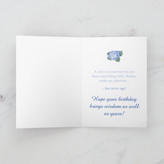 アジドレアブーケシスター誕生日 カード (内部)