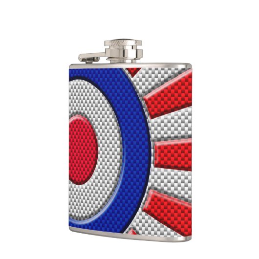 アジモダンアン日が差すことの炭素繊維スタイル フラスク (左)