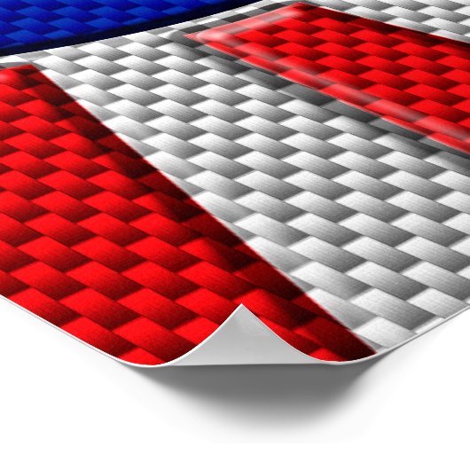 アジモダンアン日が差すことの炭素繊維スタイル ポスター (角)