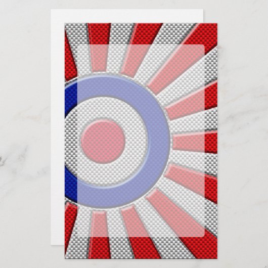 アジモダンアン日が差すことの炭素繊維スタイル 便箋 (正面/裏面)