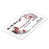 アジモダンア中国の・ドラゴン・フェニックス日付を保存 マグネット (左側)