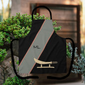 アジモノグラムのアンスタイルブラックシェフズエプロン エプロン