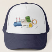 アジャイル装置を備えたクリームゴールデンレトリバー キャップ (正面)