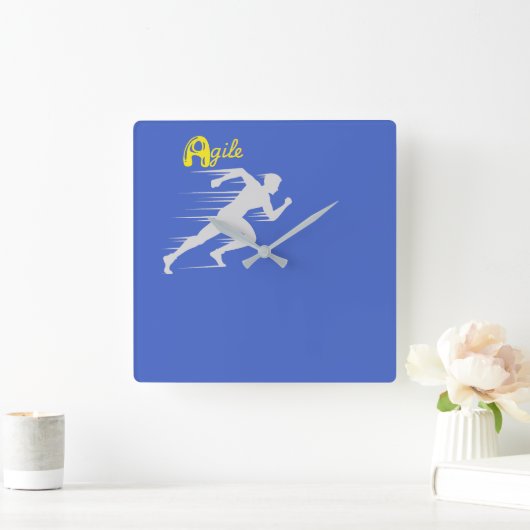 アジャイル スクエア壁時計 (ホーム)