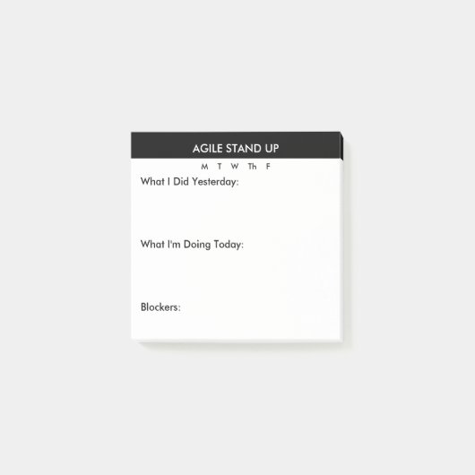 アジャイル·スタンドアップ準備ノート ポストイット (正面)