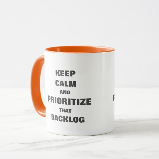 アジャイ保ルスクラムのバックログマグの優先順位付け マグカップ (正面左)