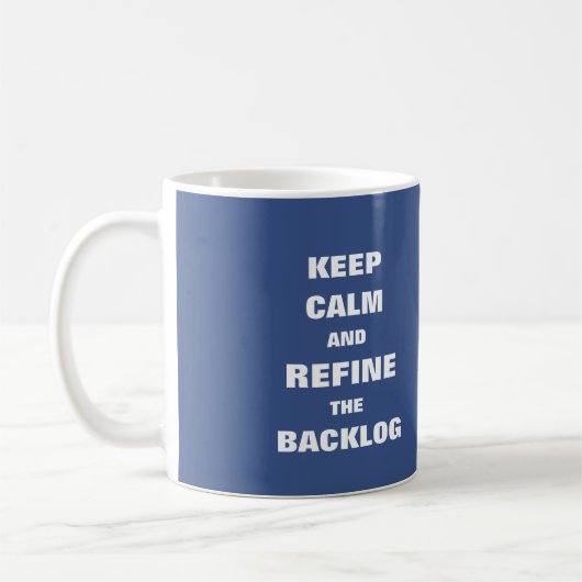 アジャイ保ルスクラム用のcalm refine backlog mum コーヒーマグカップ (左)