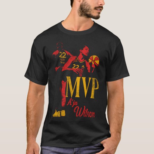 アジャウィルソンMVPラスベガスエースワンバ Tシャツ (正面)