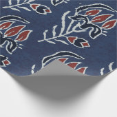 アジャラクパターンとブロックプリントパターンとろうけつ染めp ラッピングペーパー (角)