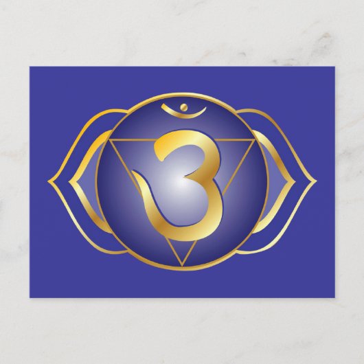 アジュナまたはサードアイチャクラはがき ポストカード (正面)