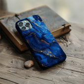 アジュール・ドミニオン - 高級ブルー&ゴールド大理石 Case-Mate iPhoneケース