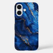 アジュール・ドミニオン - 高級ブルー＆ゴールド大理石 Case-Mate iPhoneケース (裏面)