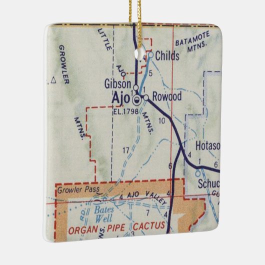 アジョアリゾナヴィンテージの地図 セラミックオーナメント (右)