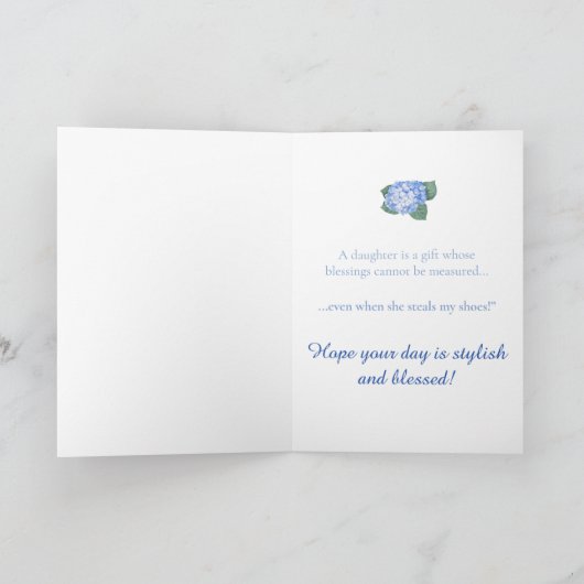 アジランジアブーケドーター誕生日 カード (内部)