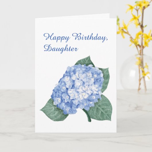 アジランジアブーケドーター誕生日 カード (黄色い花)