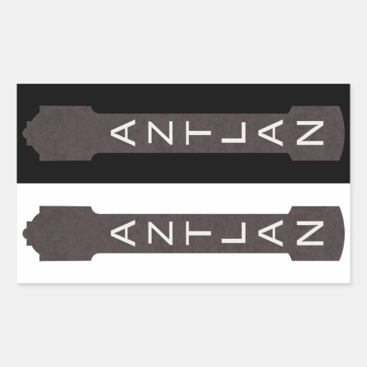 アジラン劇場の看板 長方形シール (正面)