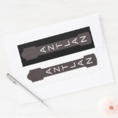 アジラン劇場の看板 長方形シール (封筒)