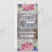 アジラージーレース&バーンウッドリハーサルディナーカード 招待状 (正面)