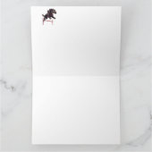 アジリティスパニエル犬折り畳みグリーティングカード カード (内部)