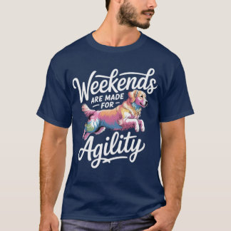 アジリティドッグハンドラートレーナーに週末はつくられた Tシャツ