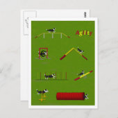 アジリティ縁どコリー ポストカード (正面/裏面)