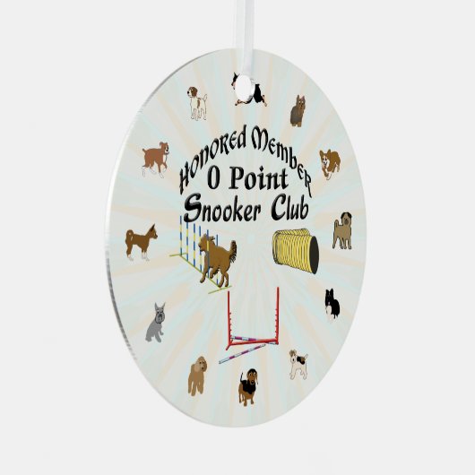 アジリティ – ゼロポイントスヌーカークラブメタルオーナメント メタルオーナメント (正面右)
