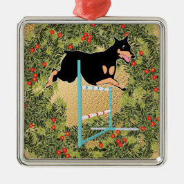 アジリティ・ドバーマン メタルオーナメント