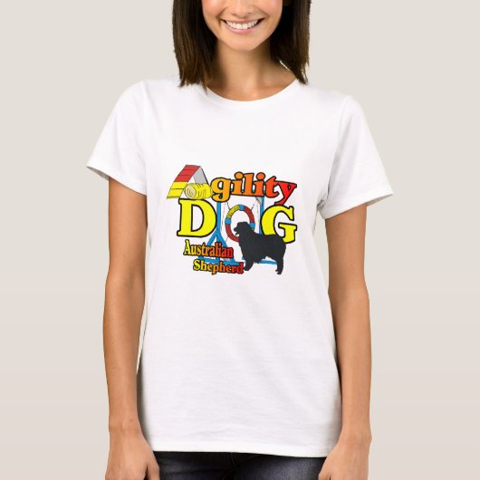 アジリティAustralian Shepherdギフト Tシャツ (正面)