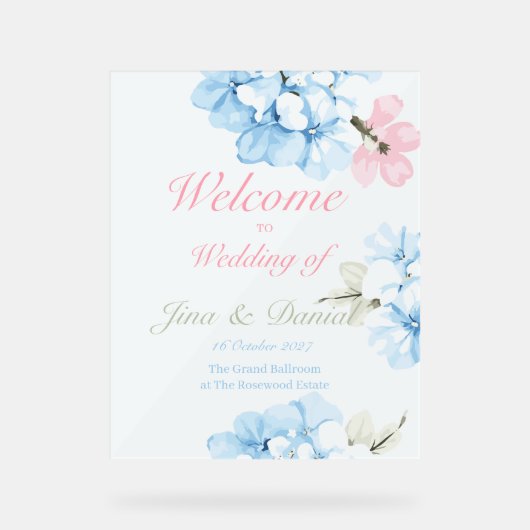 アジレスパステル開花 アクリルサイン (正面)