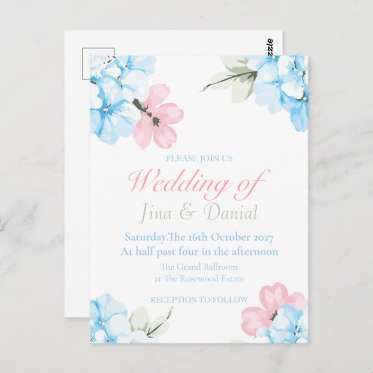 アジレスパステル開花 ポストカード (正面/裏面)