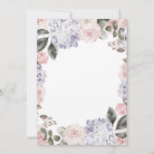 アジロかわいらしアの花と金ゴールド|ベビーシャワー 招待状 (裏面)