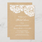 アジロ素朴フローラブライダルシャワー 招待状 (正面/裏面)